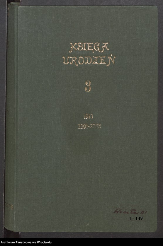 image.from.unit.number "Geburts Neben Register Standesamt Breslau III 1913 Band 7"