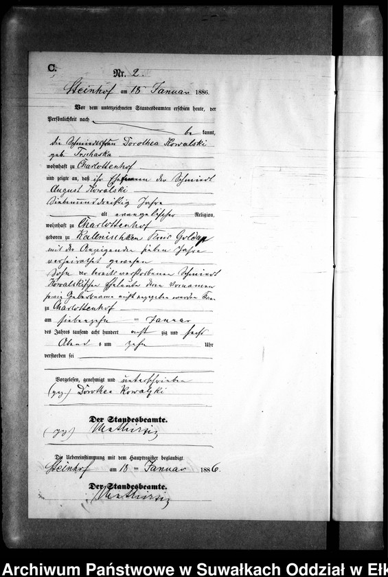 image.from.unit.number "Sterbe-Neben-Register des Preussischen Standes-Amtes Gr. Strengeln Kreis Angerburg"