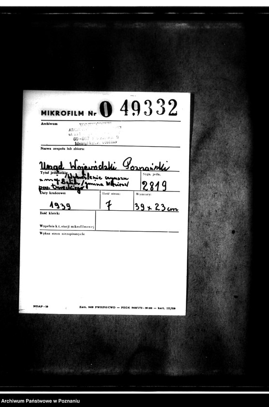 Obraz 2 z jednostki "Wykreślenie czynszu z majątku Balin /gmina Niewiesz/ powiatu tureckiego"