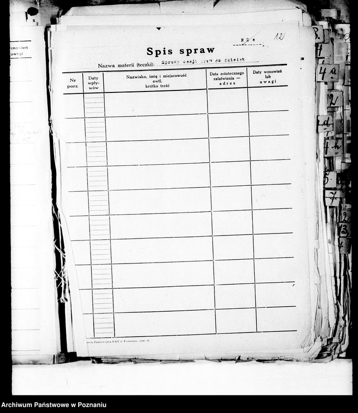 Obraz 17 z jednostki "Spisy spraw /Wydziału Rolnictwa i Reform Rolnych/"