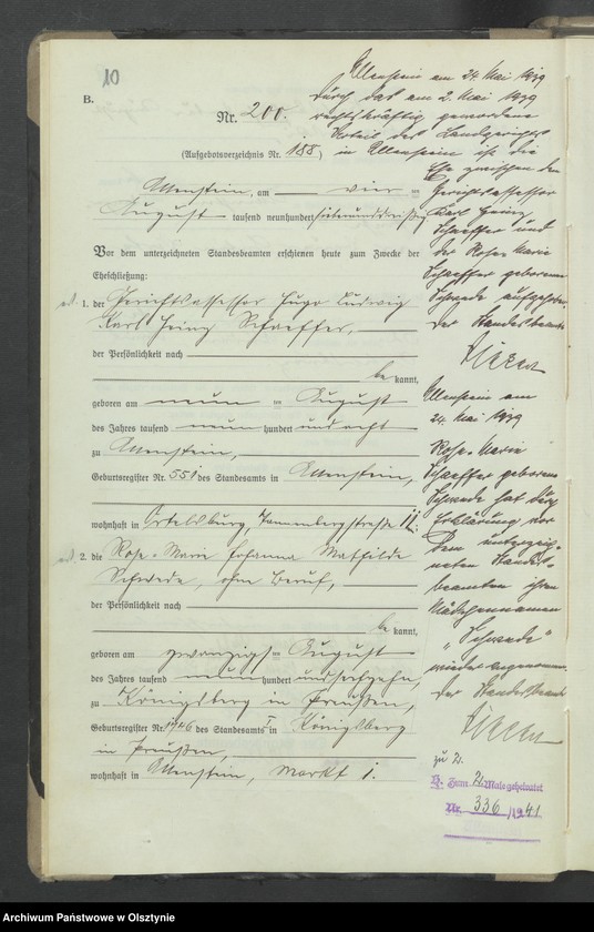 image.from.unit.number "Heirats-Haupt-Register Tom II, Nr 196-397"