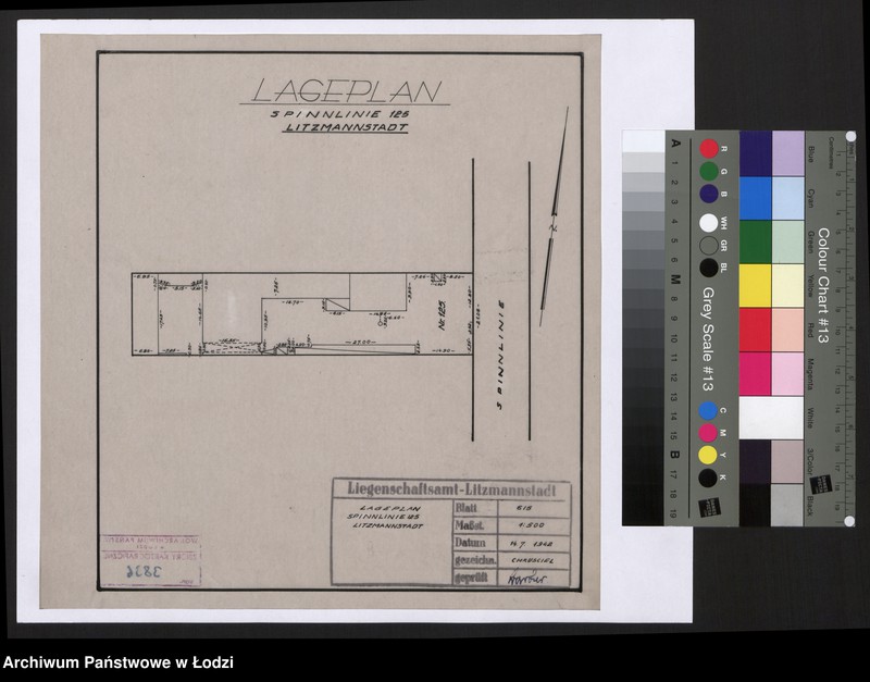 Obraz 1 z jednostki "Lageplan Spinnlinie 125 Litzmannstadt"