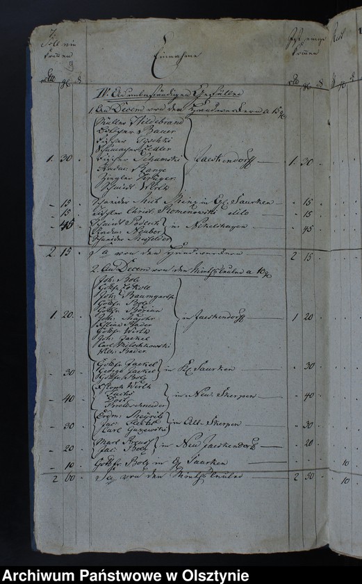image.from.unit.number "Jahr Rechnung aller Einnahme und Ausgabe der Jäskendorffschen Kirche"