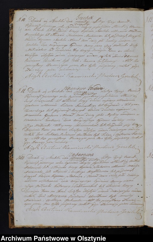image.from.unit.number "Duplikat Aktów Urodzenia, Zaślubień, Zeyścia za Rok 1851 z Parafij Grzebskiey"