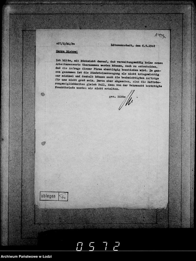 Obraz 18 z jednostki "Korrespondenz mit den Abteilungen im Hause"