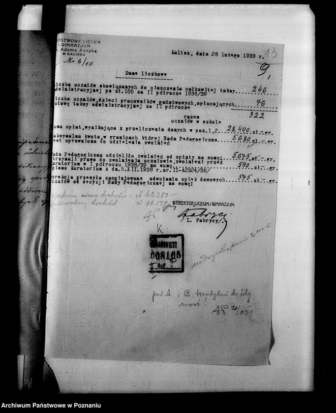 Obraz 17 z jednostki "Państwowe Gimnazjum imienia Adama Asnyka- Kalisz"