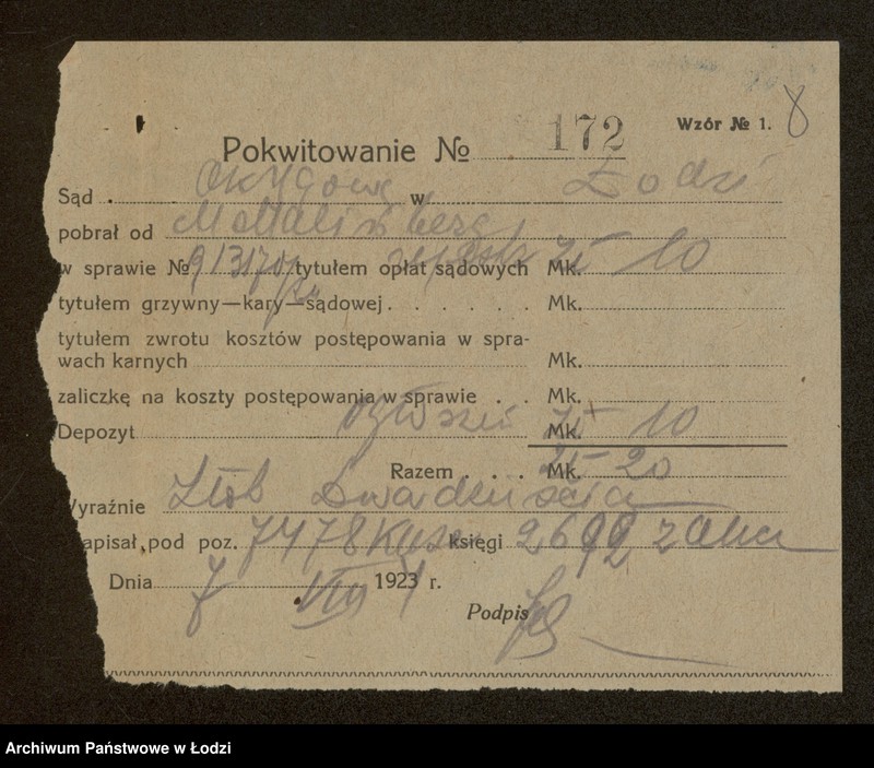 Obraz 10 z jednostki "Moszek Malinberg- sprzedaż art. kolonialnych, spożywczych i owoców"