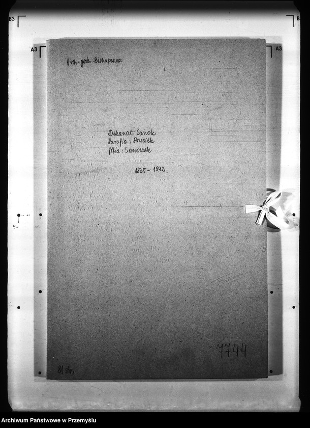 Obraz 4 z jednostki "[Kopie ksiąg metrykalnych parafii Prusiek z filią Sanoczek (dekanat Sanok)]"