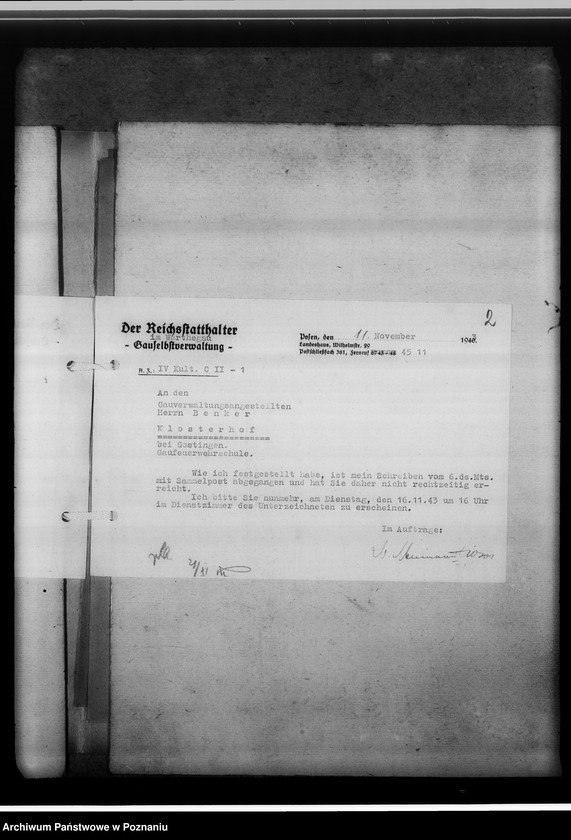 Obraz 6 z jednostki "Aussendienststelle Gostingen [Gostyń]. Dienstbesprechungen"