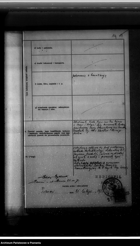 Obraz 19 z jednostki ""Meducofil" wytwórnia catgutu Firma F. Bykowskiego Poznań /zatwierdzenie zakładu/"