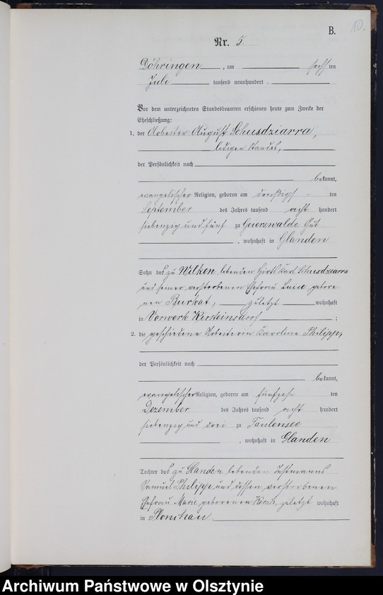 image.from.unit.number "Heiraths-Neben-Register Nr 1 - 19"