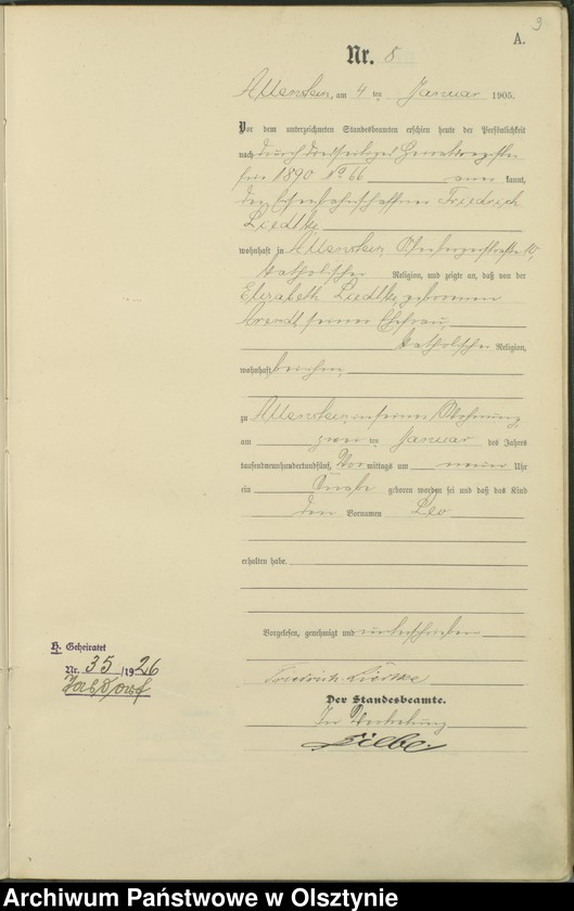 image.from.unit.number "Geburts-Haupt-Register Tom I, Nr 1- 398"