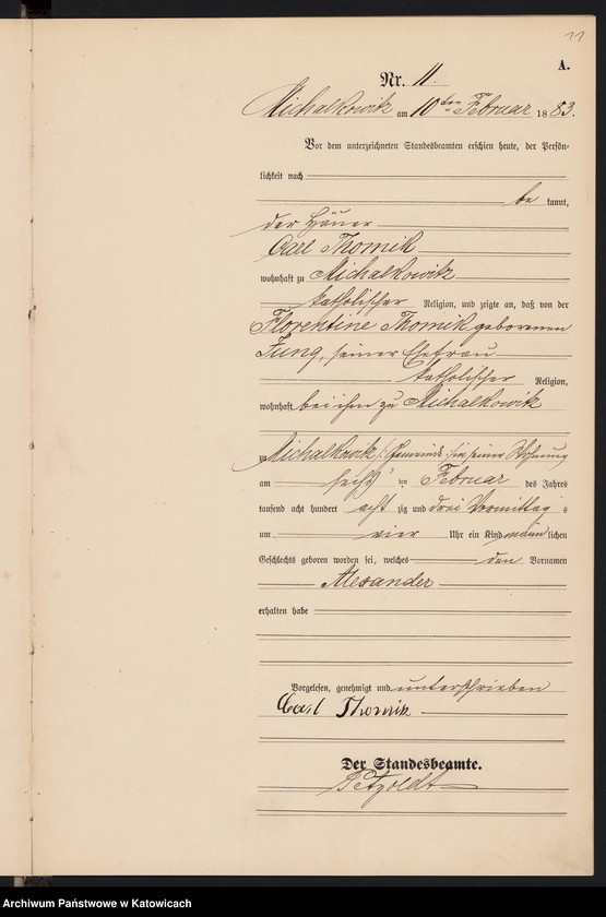 Obraz 14 z jednostki "[Księga urodzeń za rok 1883, nr 1-96]"