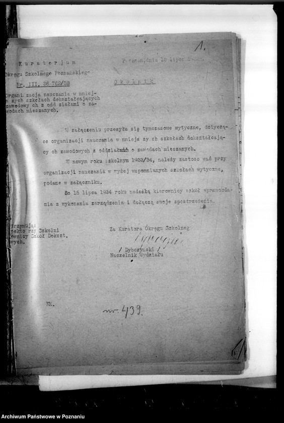 Obraz 4 z jednostki "Programy nauczania różnych szkół zawodowych: 1) Szkoła Handlowa w Brodnicy, 2) Średnia Szkoła Zawodowa w Bydgoszczy, 3) Miejska Szkoła Przemysłowo-Handlowa - Gniezno, 4) Żeńska Szkoła Zawodowo-Gospodarcza - Grudziądz, 5) Państwowa Szkoła Przemysłowo-Handlowa Żeńska w Lesznie, 6) Prywatne Seminarium Nauczycielek Gosp. SS Urszulanek w Lubocześnicy, 7) Państwowa Szkoła Handlowa i Przemysłowa Żeńska w Poznaniu, 8) Szkoła Handlowa Izby Przemysłowo-Handlowej w Tczewie, 9) Państwowa Szkoła Zawodowa Żeńska w Toruniu"