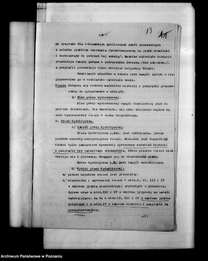 Obraz 16 z jednostki "Prywatna Szkoła Powszechna z niemieckim językiem nauczania Siedmiorogów powiat Gostyń"