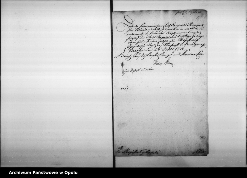 Obraz 5 z jednostki "Acta des Magistrats zu Oppeln von Anstellung der Saltz Inspectors und Saltzbeamten"