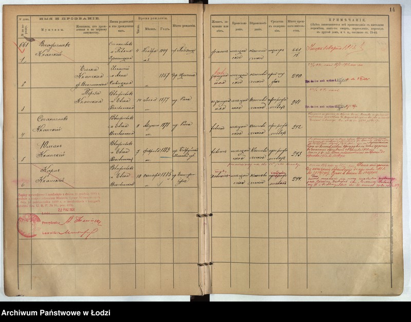 Obraz 8 z jednostki "[Księga ludności stałej m. Łodzi guberni piotrkowskiej nr domu 661-673]"