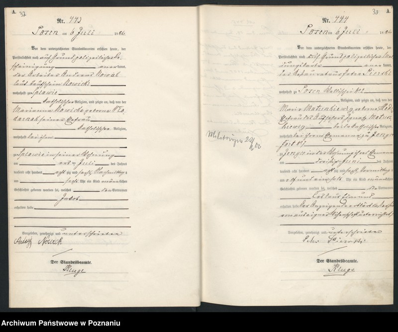 Obraz 20 z jednostki "Księga urodzeń t. II"