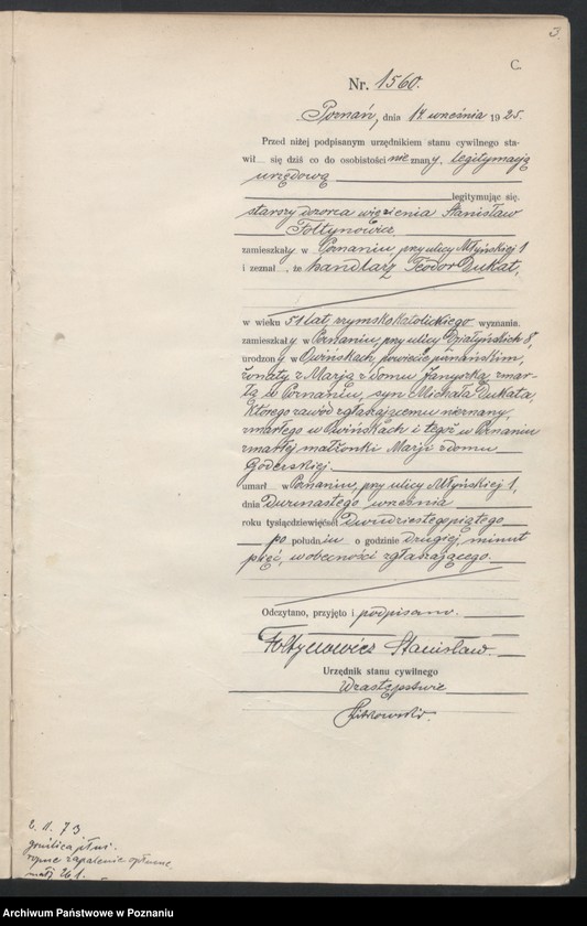 Obraz 5 z jednostki "Księga miejscowa zgonów tom IV [Rejestr główny zgonów]"