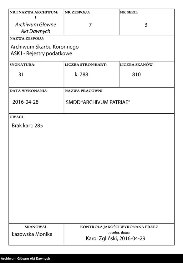 image.from.unit.number "Rejestry poborowe woj. wołyńskiego."