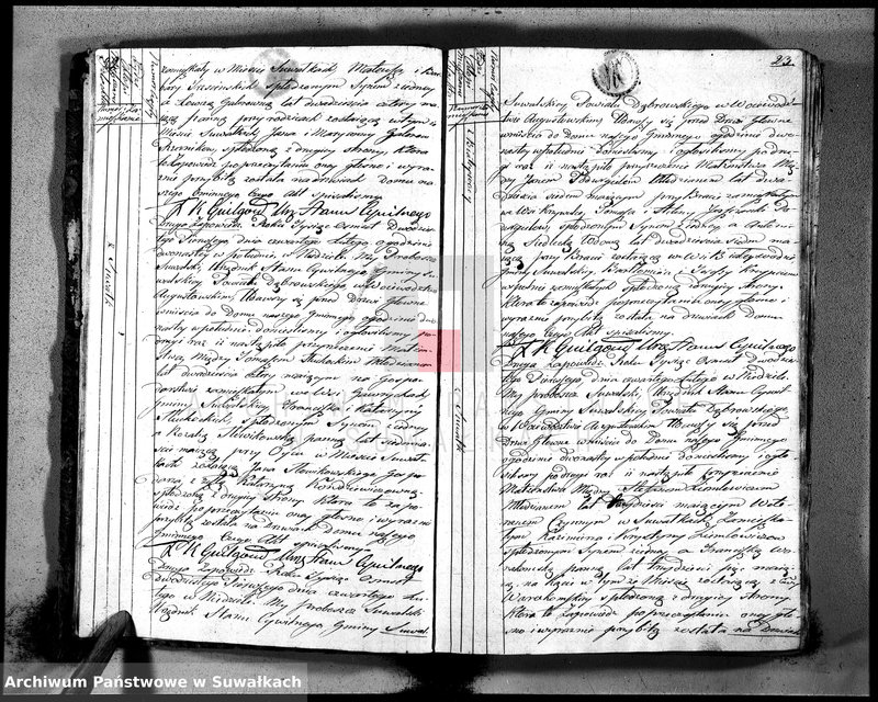 image.from.unit.number "Akta zaślubionych gminy suwalskiey od dina 1 stycznia do dnia ostatniego grudnia 1821 roku"
