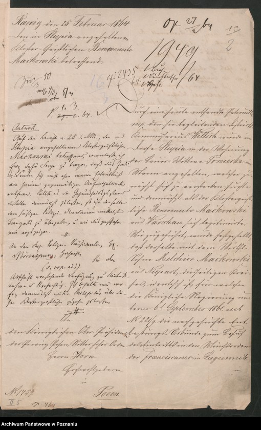 image.from.unit.number "Der Uebertritt polnischer und diesseitiger Untertanen auf preussisches und jenseitiges Gebiet während der polnischen Insurrektion und die dagegen getroffenen Massnahmen."