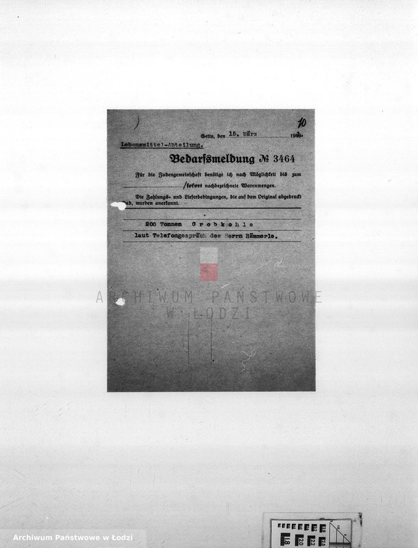 Obraz 13 z jednostki "Bedarfsmeldungen [Skierowane do GV zapotrzebowania na surowce, materiały, narzędzia, maszyny itp. potrzebne resortom pracy do produkcji; zamówienia żywności, lekarstw]"