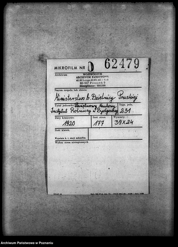 Obraz 2 z jednostki "Państwowy Naukowy Instytut Rolniczy w Bydgoszczy"