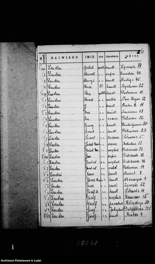 Obraz 11 z jednostki "Lista wyborców Gminy Wyznaniowej Żydowskiej w Łodzi 1924 r. lit. L"