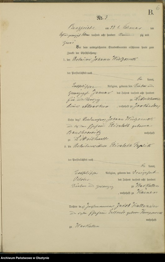 image.from.unit.number "Heiraths-Haupt-Register Nr 1 - 11"