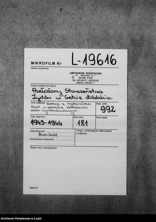 Obraz 2 z jednostki "[Korespondencja z Wydziałem Kart w sprawie skreślenia osób wymeldowanych]"