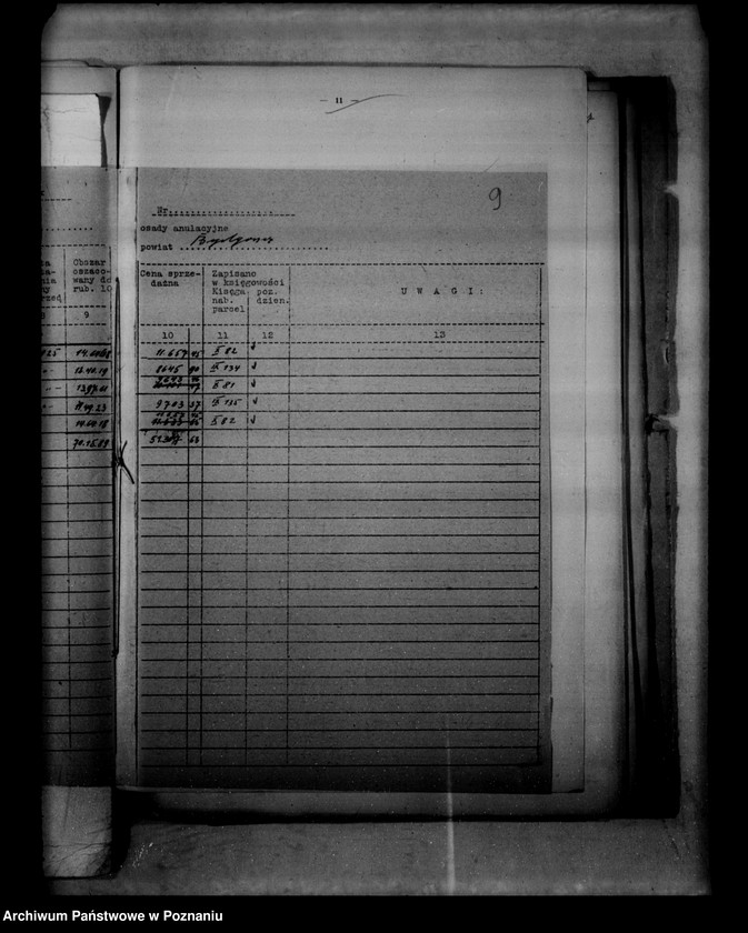 Obraz 13 z jednostki "/Wykaz szacunku przyjęcia dla państwowych nieruchomości ziemskich rozparcelowanych przed 1932/"