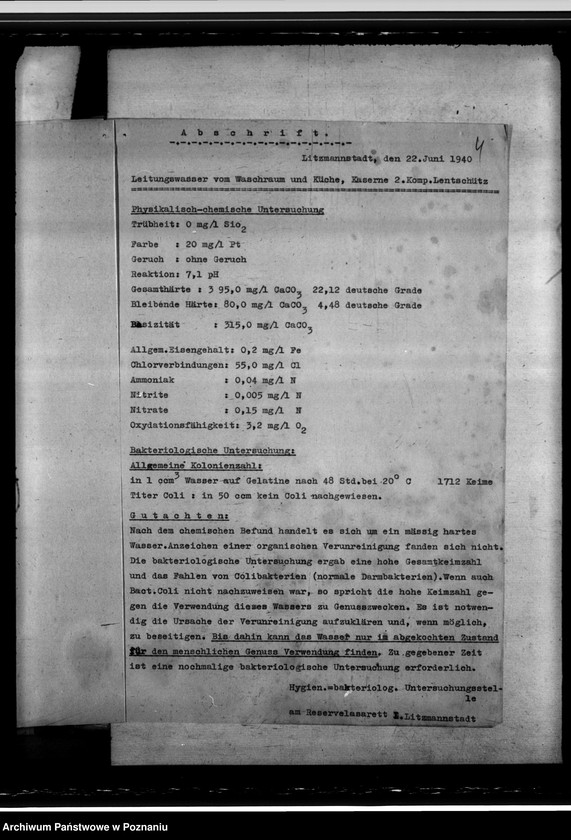 Obraz 8 z jednostki "Stand des Gesundheitswesens im Kreise Lentschütz (Łęczyca)"