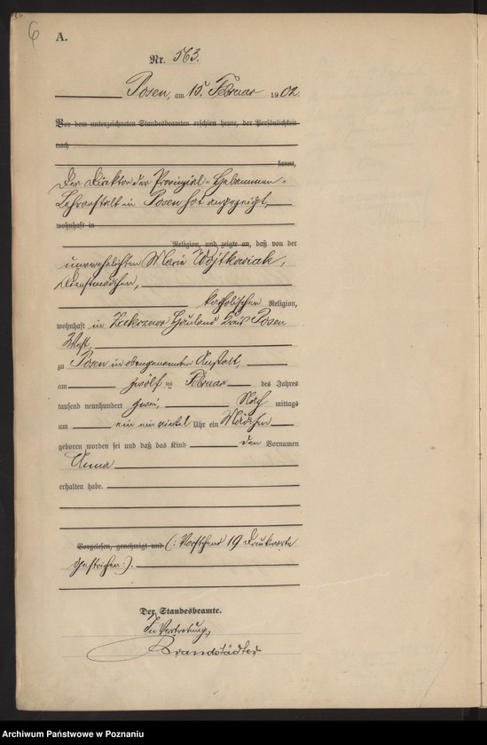 Obraz 9 z jednostki "Księga miejscowa urodzeń t. II"