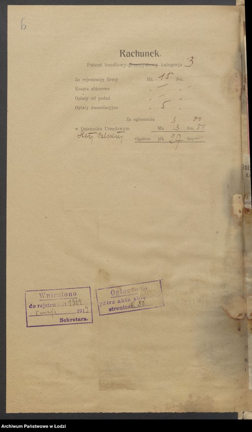 Obraz 8 z jednostki "Zelig Helfgott- sprzedaż towarów manufakturowych"