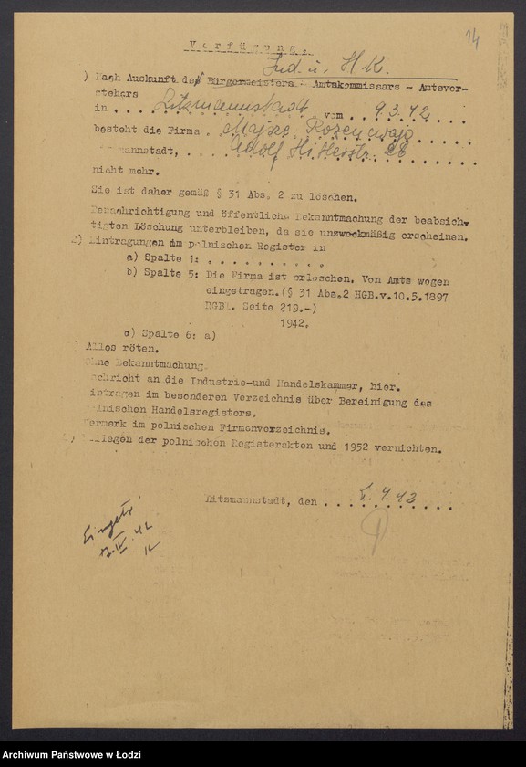 Obraz 16 z jednostki "Mojsze Rozencwajg- sprzedaż manufaktury"