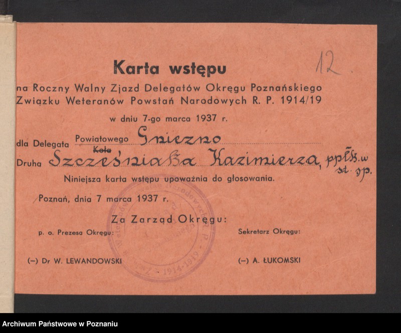 Obraz 15 z jednostki "Gniezno - akta delegata powiatowego."