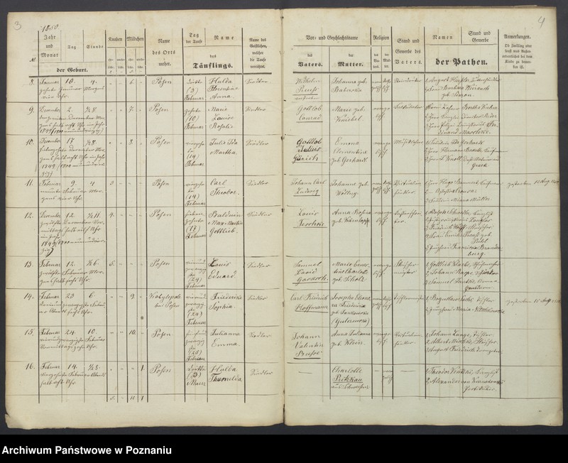 Obraz 4 z jednostki "Duplikat des Taufregisters"