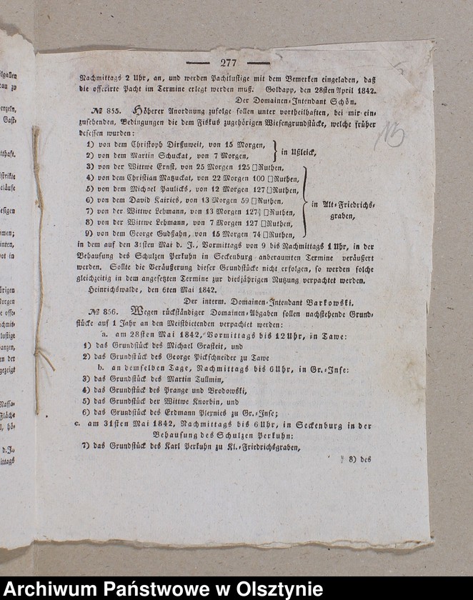 image.from.unit.number "1. Predikte im Jahre 1728 /Bruchstück/ 2.Amtsblätter pro 1842-1848 3. Lieder, Couplete usw. nach d. 1871 J. 4. Zeitungsausschnitte 1932"