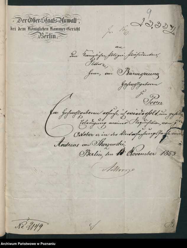 Obraz 13 z jednostki "A. betr. die Familie von Skarzewski"