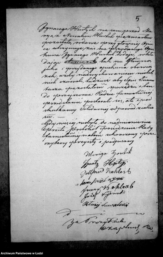 Obraz 9 z jednostki "Akta tyczące się ustanowienia opieki nad nieletnimi i sporządzenia spisu inwentarza pozostałości po zmarłym Wacławie Hurtich"