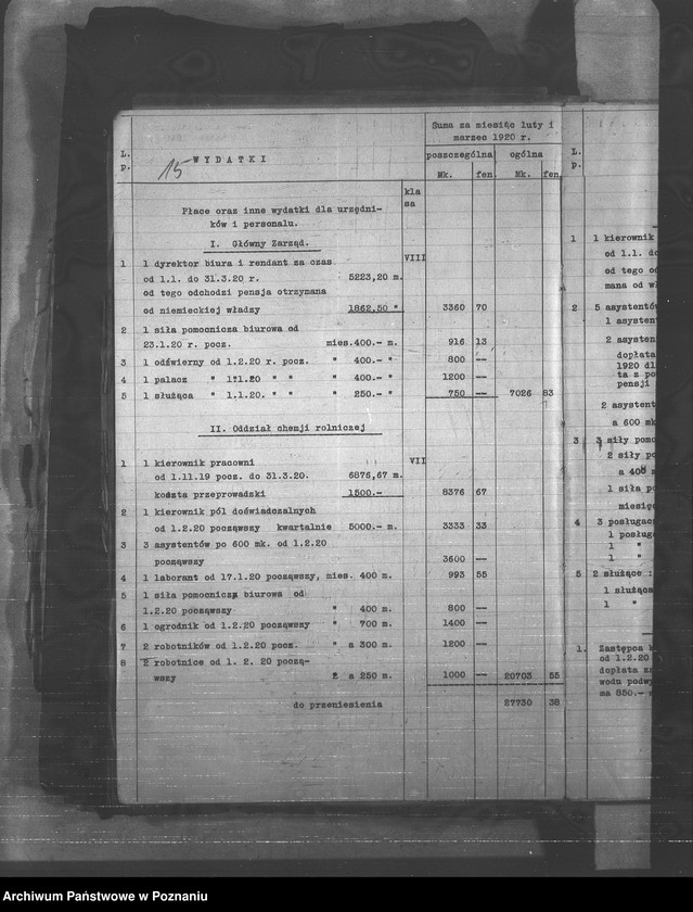 Obraz 19 z jednostki "Budżet - Państw. Naukowego Instytutu Rolniczego w Bydgoszczy rok 1921 - 1922"