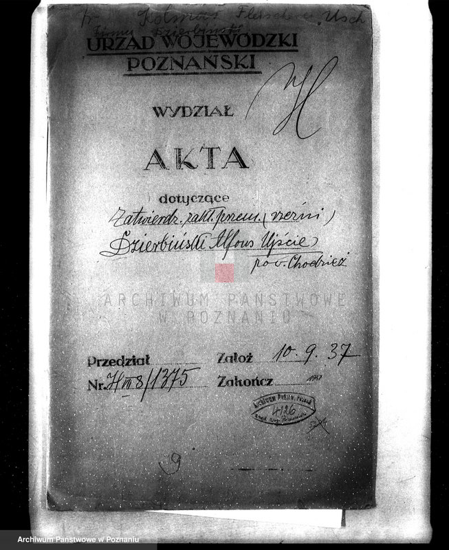 Obraz 4 z jednostki "Zatwierdzenie zakładu przemysłowego /rzeźni/ Dzierbiński Alfons - Ujście pow. Chodzież"