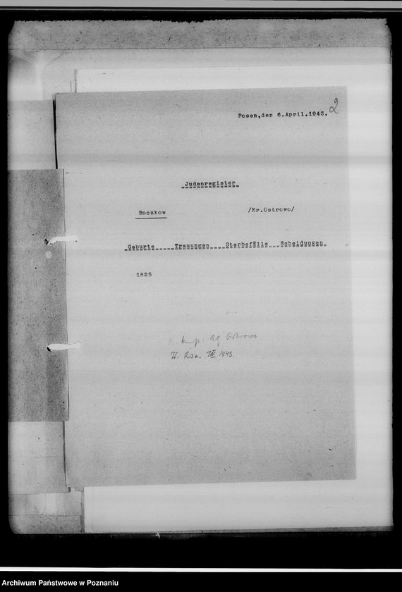 Obraz 6 z jednostki "Judenregister [powiat ostrowski]"