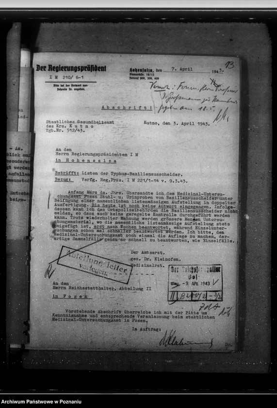 Obraz 17 z jednostki "Errichtung eines städtischen chemischen Untersuchungsamtes. Gesundheitsaufscher. Geschäftsverteilungsplan"