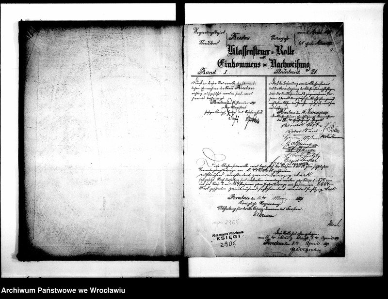 image.from.unit.number "Klassensteuerolle nebst Einkommens Nachweisung"