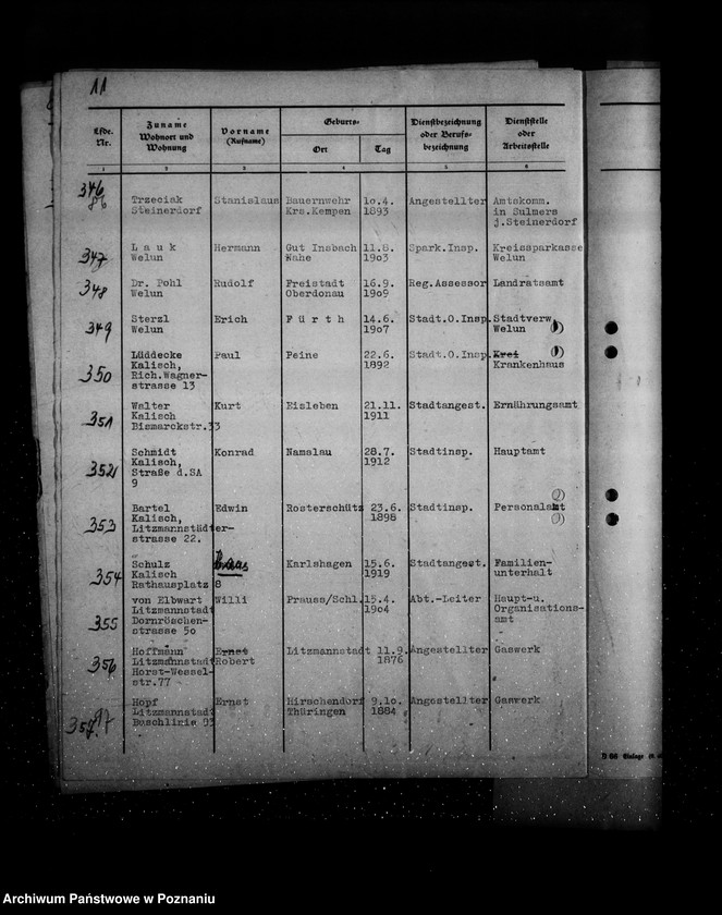 Obraz 17 z jednostki "Podania o odznaczenia dla urzędników z terenu działalności rejencji łódzkiej"