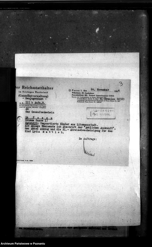 Obraz 7 z jednostki "[Akta personalne wychowanki Lydii Mattich, ur. 12 VIII 1838]."