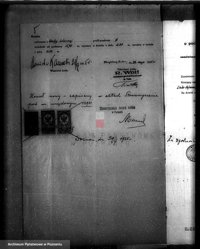 Obraz 10 z jednostki "Majętność rolna Tworzanice, pow. leszczyński Stanisław Kamoski nr woj. kotła 5868"