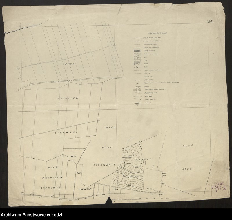 Obraz 3 z jednostki "Fragment planu m. Łodzi. Sekcja A4"
